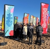 Flags at the beach