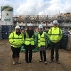 Housing team on site of affordable homes scheme